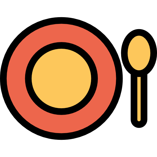 Plate Kiranshastry Lineal Color Orange icon