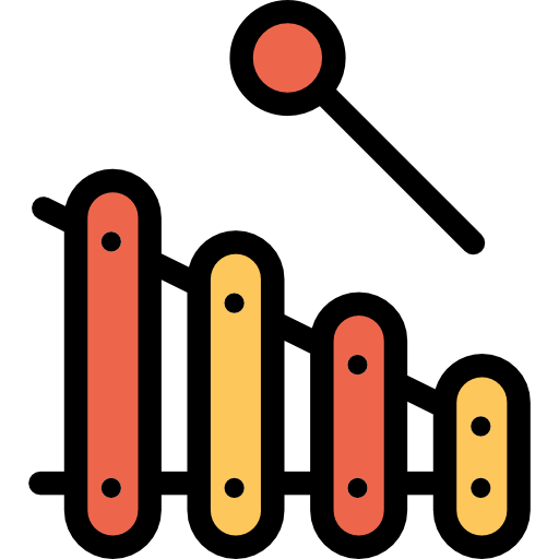 ksylofon Kiranshastry Lineal Color Orange ikona