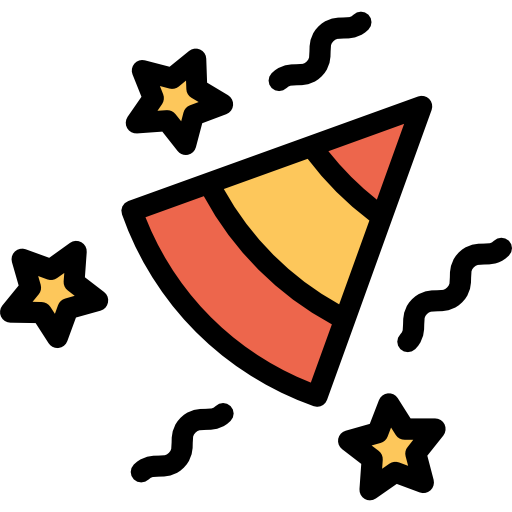 sombrero de fiesta Kiranshastry Lineal Color Orange icono