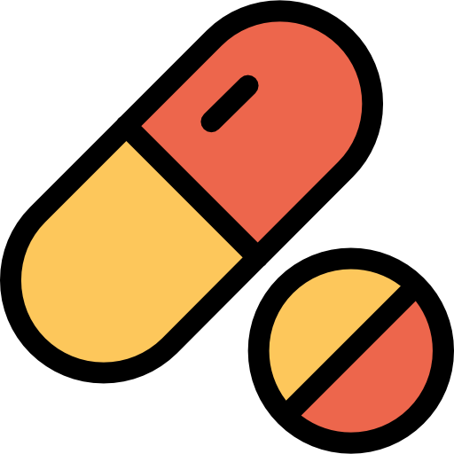 pastillas Kiranshastry Lineal Color Orange icono