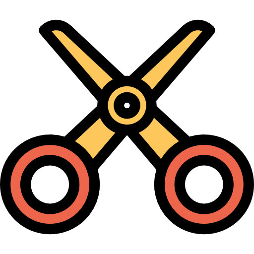 nożyce Kiranshastry Lineal Color Orange ikona