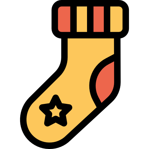 Socks Kiranshastry Lineal Color Orange icon