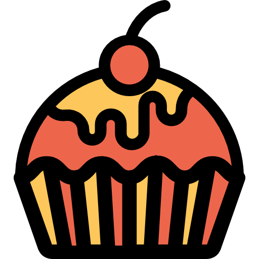 cupcake Kiranshastry Lineal Color icona
