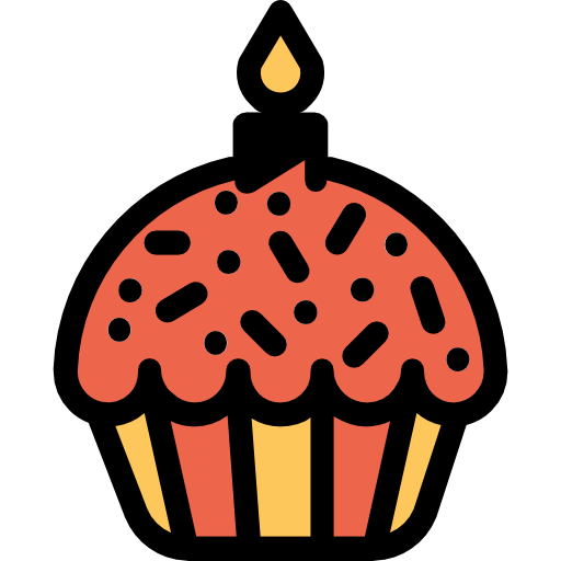 cupcake Kiranshastry Lineal Color icoon