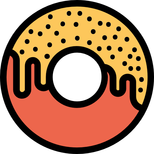 도넛 Kiranshastry Lineal Color icon