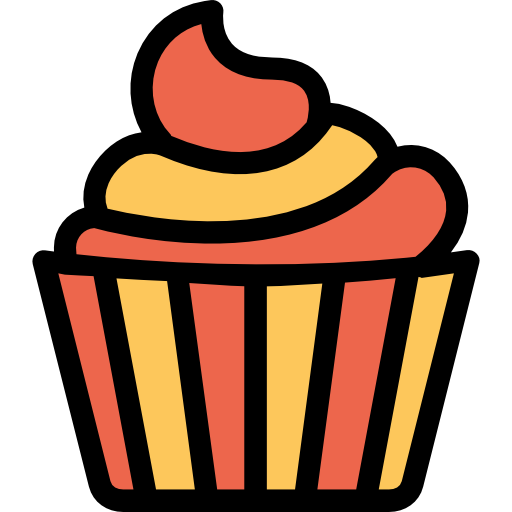 cupcake Kiranshastry Lineal Color icoon