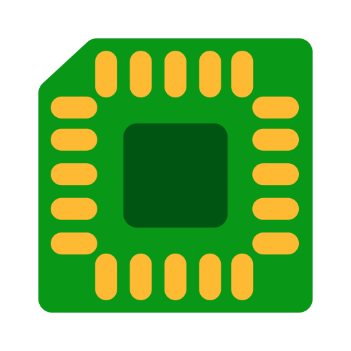 circuito integrato Generic color fill icona