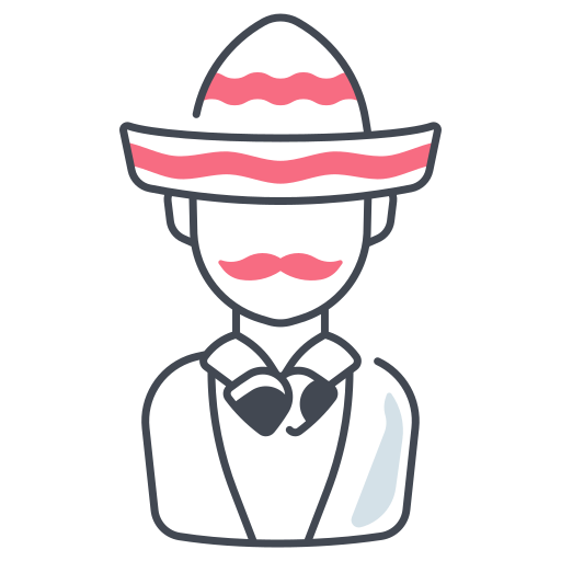 Mariachi Generic color lineal-color icon