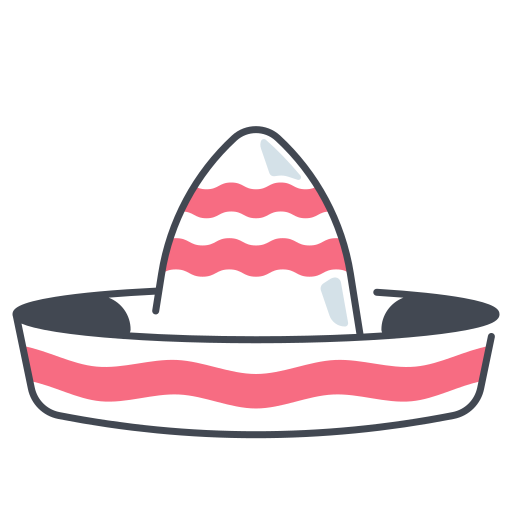 Мексиканская шляпа Generic color lineal-color иконка