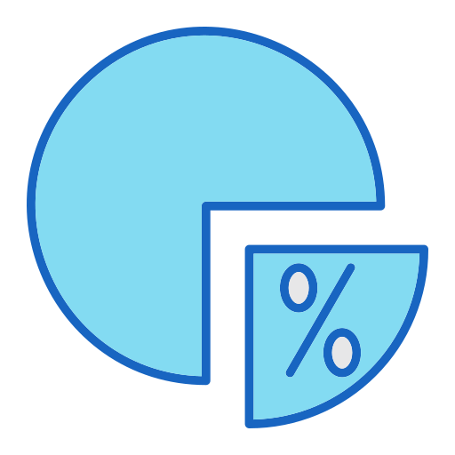 percentage grafiek Generic color lineal-color icoon