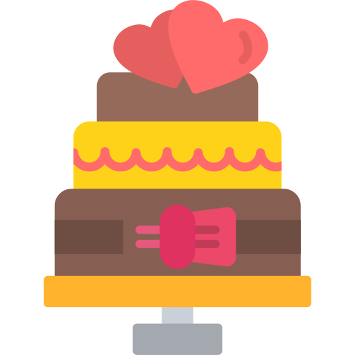 torta nuziale Generic color fill icona