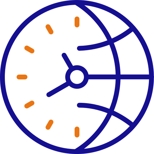 Часовой пояс Generic color outline иконка