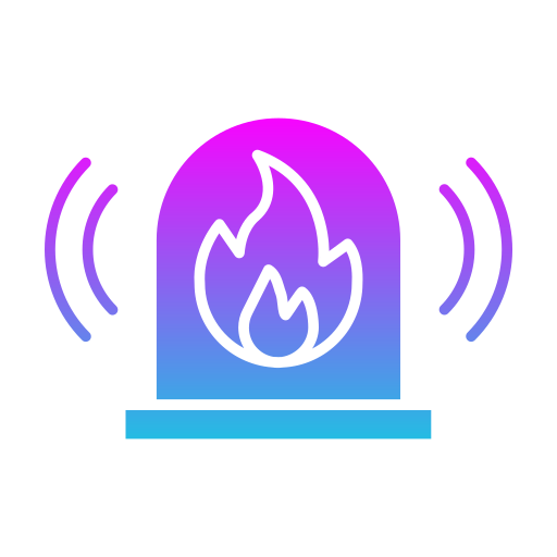 alarm przeciwpożarowy Generic gradient fill ikona
