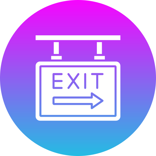 Emergency exit Generic gradient fill icon