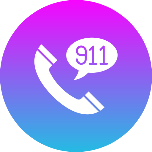 911 bellen Generic gradient fill icoon