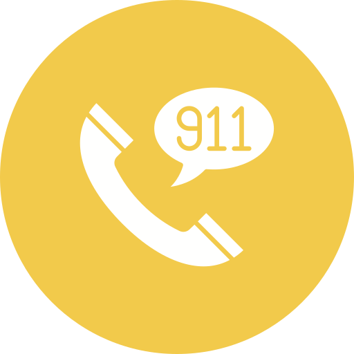 911 bellen Generic color fill icoon