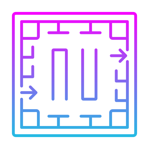 evacuatie plan Generic gradient outline icoon