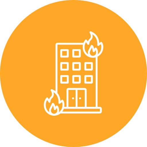 Building on fire Generic color fill icon