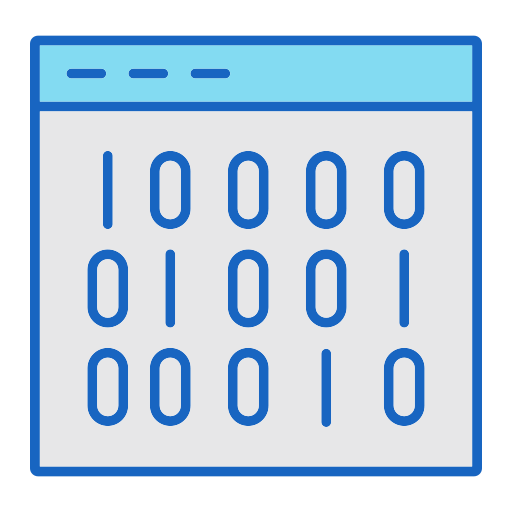 Binary code Generic color lineal-color icon