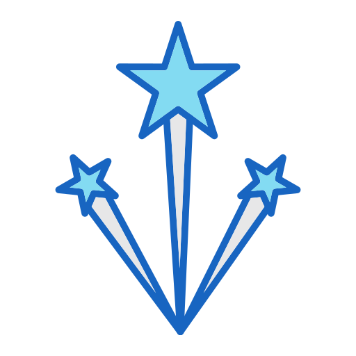 Shooting stars Generic color lineal-color icon