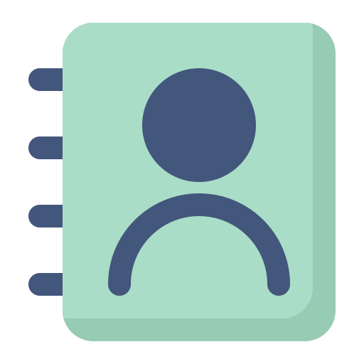 Contact Book Generic color fill icon