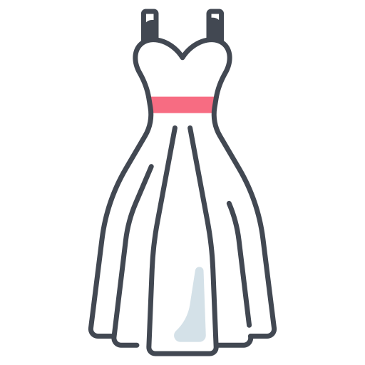 Свадебное платье Generic color fill иконка