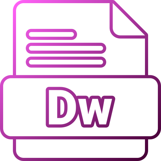 Dreamweaver Generic gradient outline icon