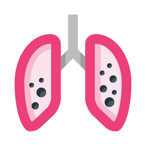 cancro ai polmoni edt.im Flat icona