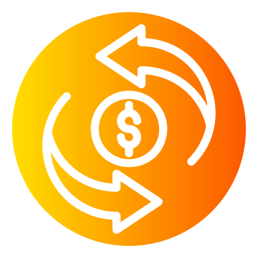 transfer pieniędzy Generic gradient fill ikona