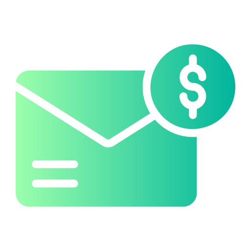 cheque de pago Generic gradient fill icono