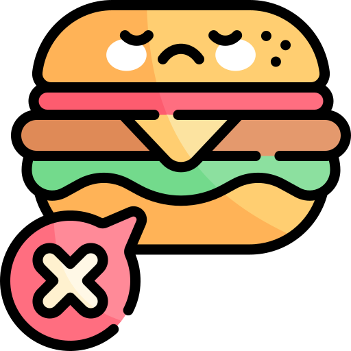 No junk food Kawaii Lineal color icon
