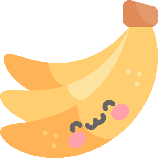 banana Kawaii Flat Ícone