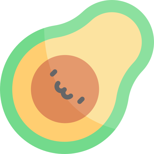 Avocado Kawaii Flat icon