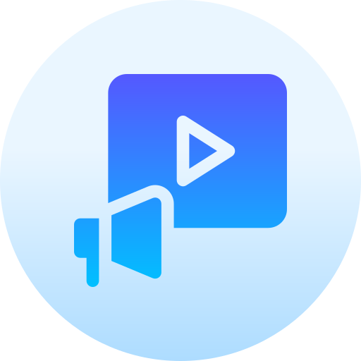 videomarketing Basic Gradient Circular icon