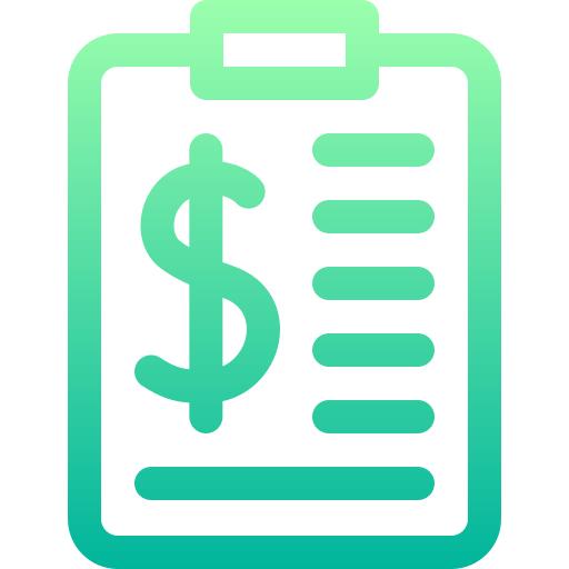 Income statement Basic Gradient Lineal color icon