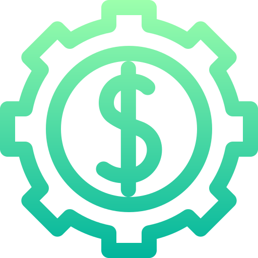 zarządzanie pieniędzmi Basic Gradient Lineal color ikona