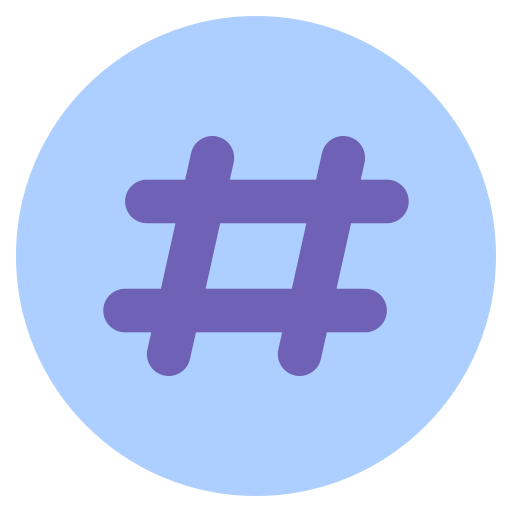hashtag Generic color fill icono