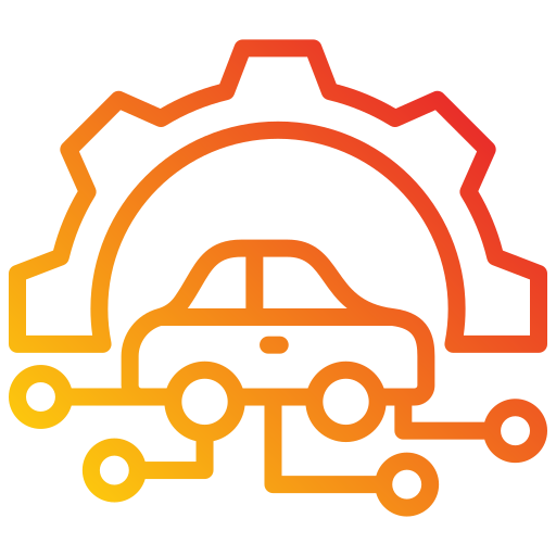 autonomiczny samochód Generic gradient outline ikona