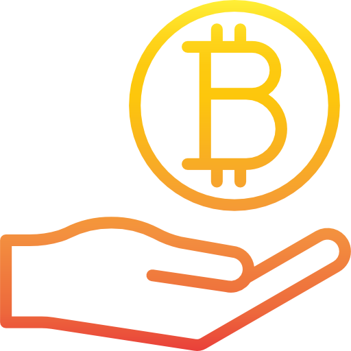 Bitcoin srip Gradient icon