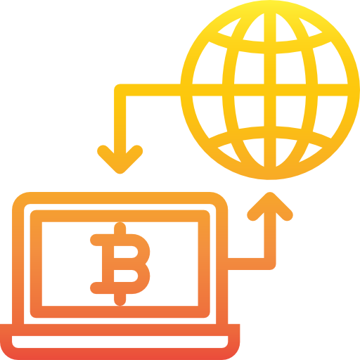 bitcoin srip Gradient Ícone