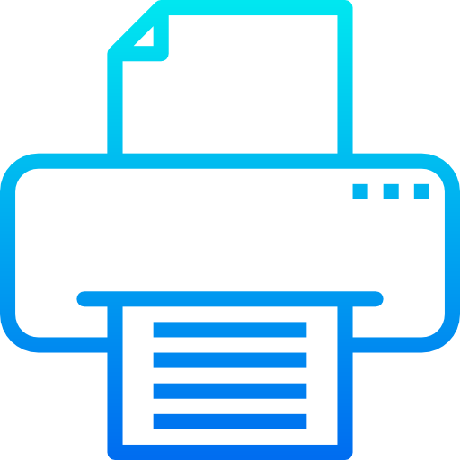 impressora srip Gradient Ícone