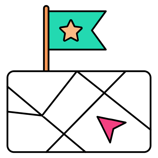 kaart Generic color lineal-color icoon