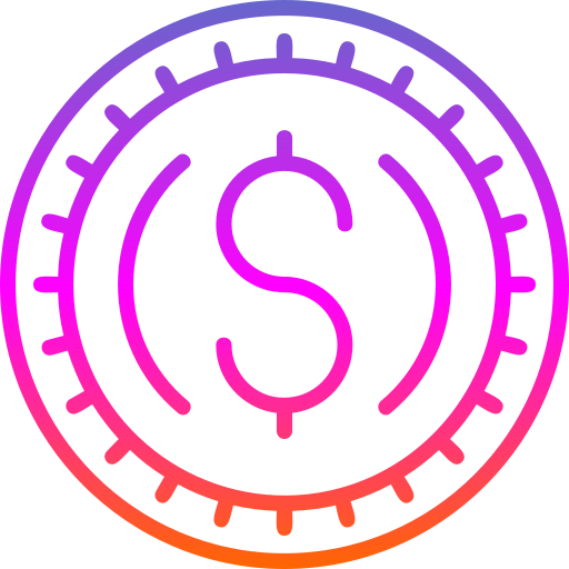 moneta Generic gradient outline ikona