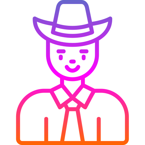 cowboy Generic gradient outline icona