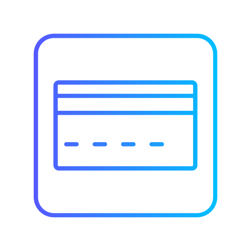 tarjeta de crédito Generic gradient outline icono