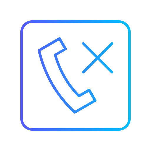 No call Generic gradient outline icon