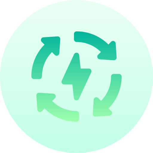 再生可能エネルギー Basic Gradient Circular icon