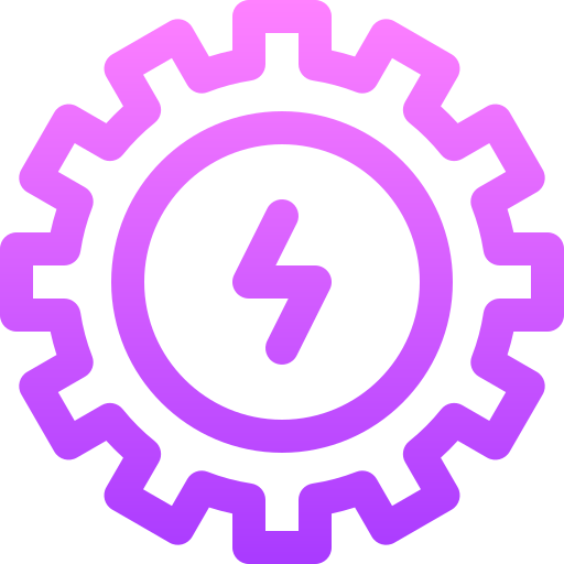 Gear Basic Gradient Lineal color icon
