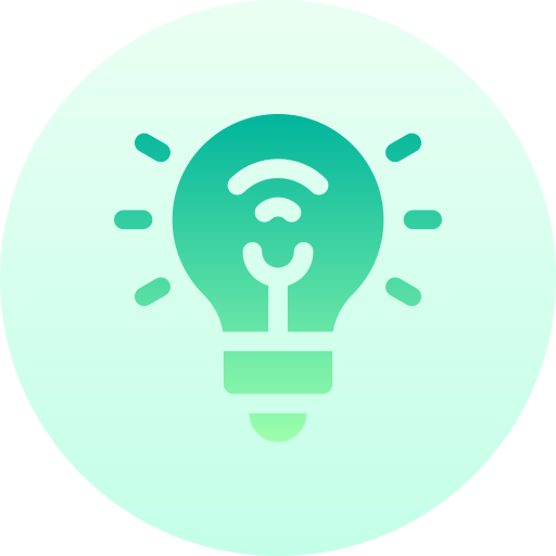 inteligentna energia Basic Gradient Circular ikona