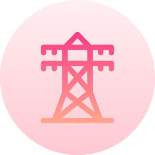 poste electrico Basic Gradient Circular icono